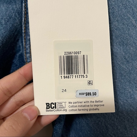 NWT Levi’s Blue Wedgie Fit Ankle Premium Jeans 24x28 100% Cotton Athens Shut It - Picture 12 of 16